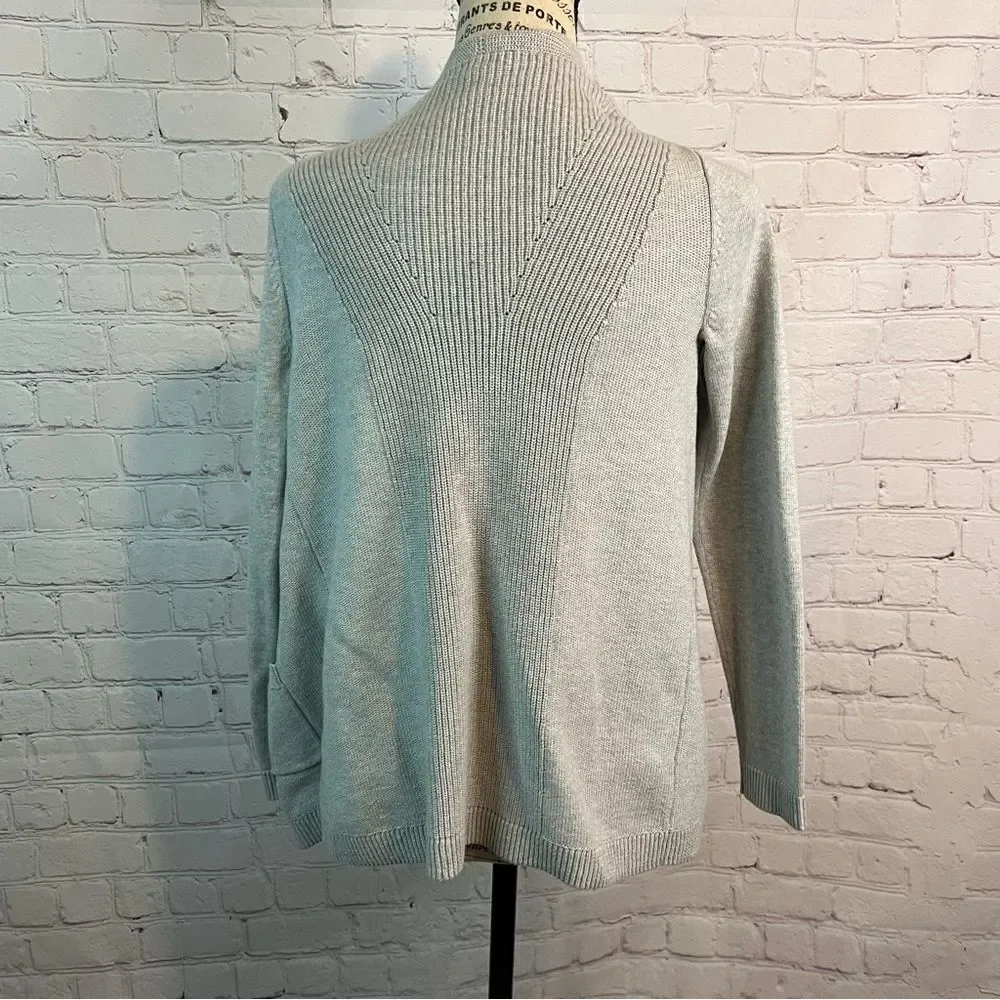 Talbots petite Open Cardigan Light Grey size P